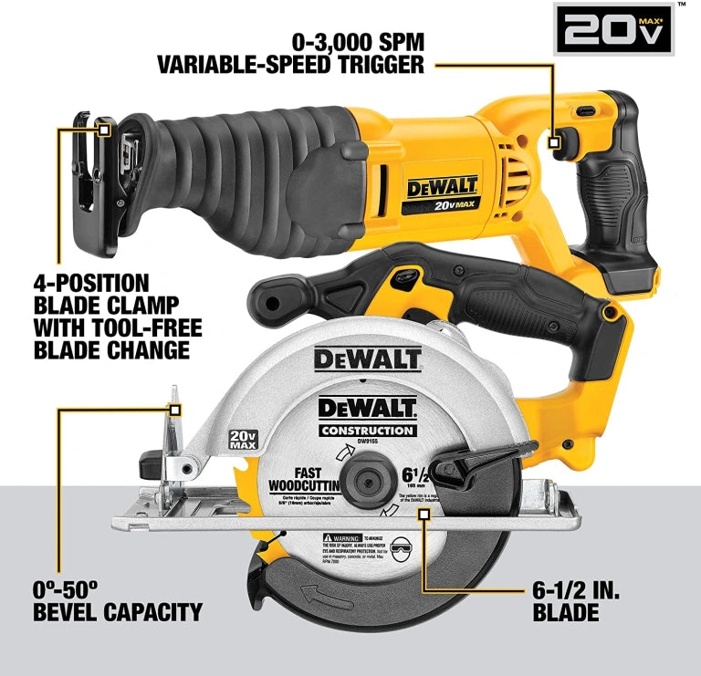 DEWALT 18V/20V MAX Cordless Brushless Power Tool Combo Kit – Professional 10–28 Piece Set with Lithium-Ion Batteries (DCK1020D2 / 28-Piece Pro Kit)