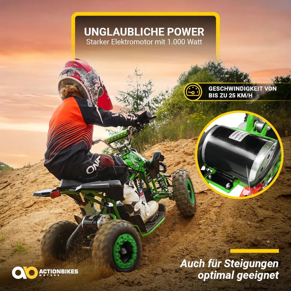 Actionbikes Motors Kids Quad Electric ATV Racer