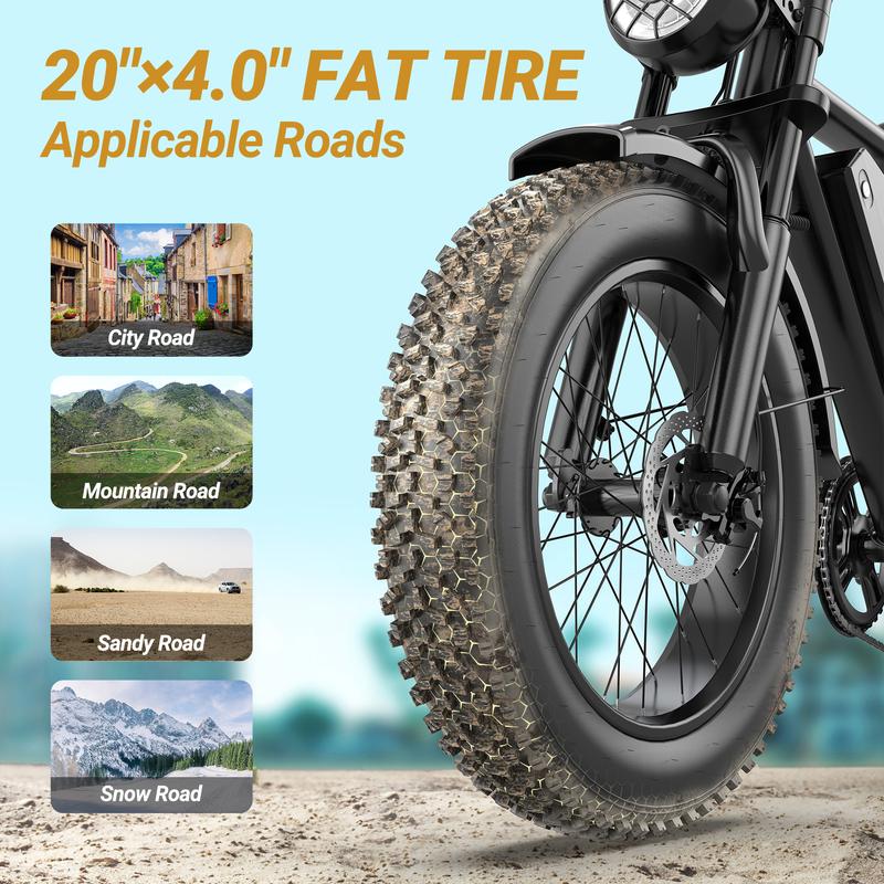 【VOLTVOGUE-Qlaway 】Electric Bike, Peak Power 1500W, Full Suspension, Top Speed 31 MPH, Range 40-70 Miles, 48V 18Ah Removable Battery, 2-Seater Design, LED Headlights, 20-Inch All-Terrain Fat Tires, UL 2849 Certified. Ebike Electric Motorcycle