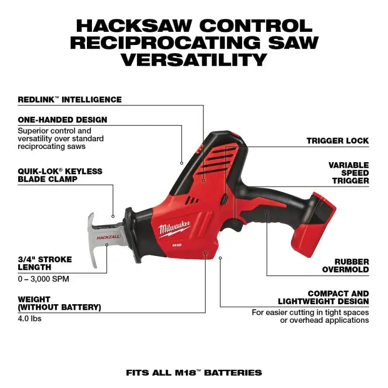 Milwaukee M18 18V Cordless Power Tool Combo Kit – Brushless Set with RedLithium Batteries & Charger (7–25 Piece Options)