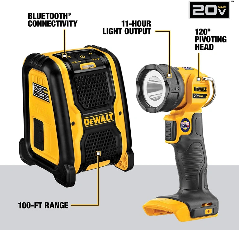 DEWALT 18V/20V MAX Cordless Brushless Power Tool Combo Kit – Professional 10–28 Piece Set with Lithium-Ion Batteries (DCK1020D2 / 28-Piece Pro Kit)